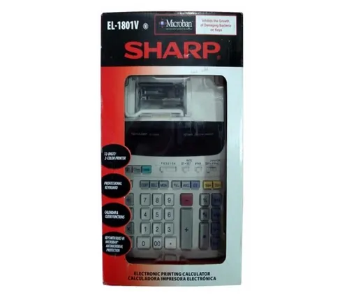 Calculadora De Mesa Sharp El-1801v Com Bobina - Original Top