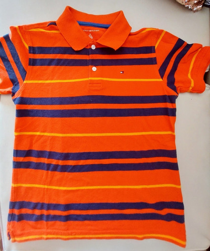 Chomba Remera Tommy Hilfiger Niños Talle 8-10 Rayas Imp.usa