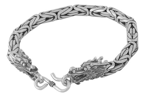 Pulseira Prata Bali 925 F/dragão 5mm 19cm Frete Gratis