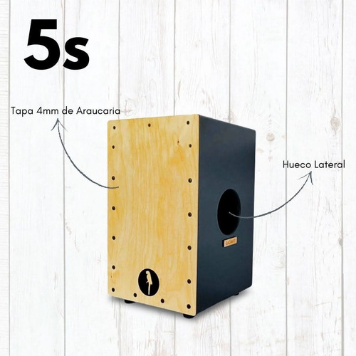 Imagen 4 de 8 de Cajon Dual 5s + Funda Estuche (tipo Flamenco Peruano)