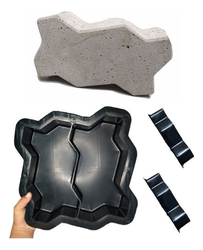 Forma Dupla Bloquete Piso Calçada Paiver 24x10x6 Kit 40uni