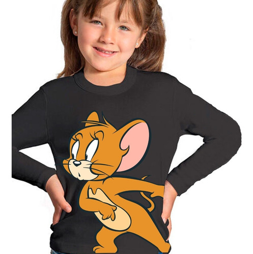 Polera Manga Larga Niña Diseño Espía Jerry Ratón 