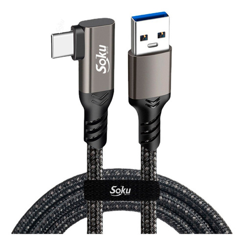  Soku CEL-EEWRFD92 USB 3.2 a Tipo C 90 Grados Negro