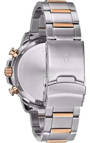 Bulova Marine Star Con Cronógrafo 98b301 Hombre Time Square Plateado Azul Azul