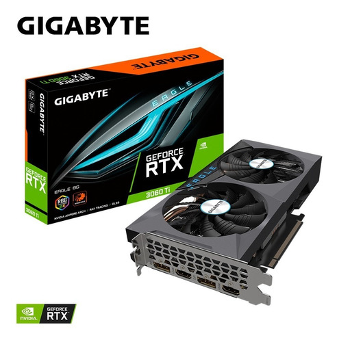 Placa De Vídeo Pci-e 8gb Rtx 3060 Ti Gigabyte Eagle Oc Lhr