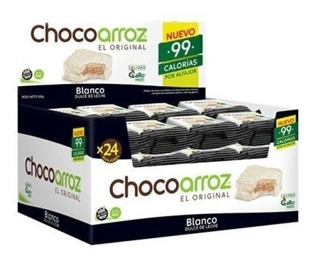 Alfajores Chocoarroz Blanco Bajas Calorias Sin Tacc X 30u 