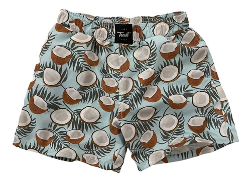 Bermuda Shorts Praia Tactel Infantil Verão Floral Tropical 