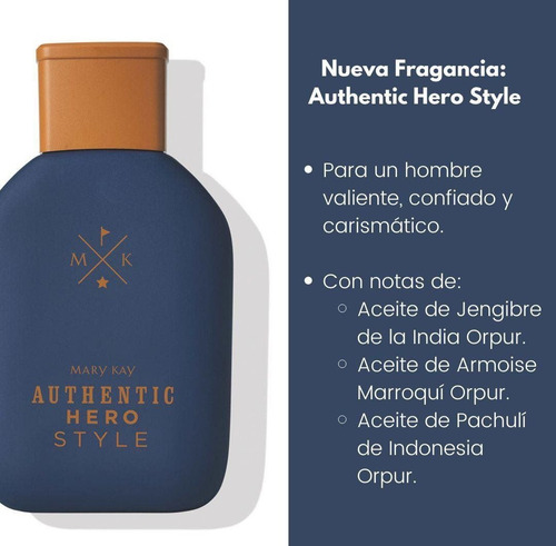 Fragancia Hero Caballero Aunthentic Style Toilette Mary Kay