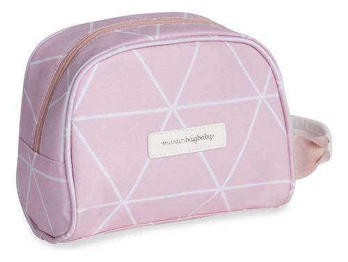 Necessaire P/ Bebê Manhattan Rosa Masterbag Baby Bebefácil Desenho do tecido Manhattan Preta