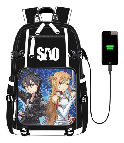 Anime Sao Sword Art Online Usb Port Mochila Juego Puerto Usb