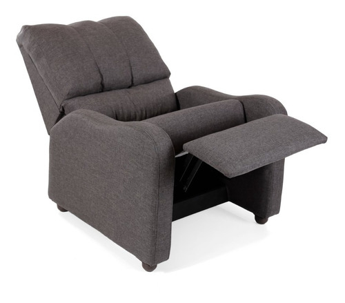 Sillón Reclinable Reposet Moderno Minimalista Sillones Salas Color Gris