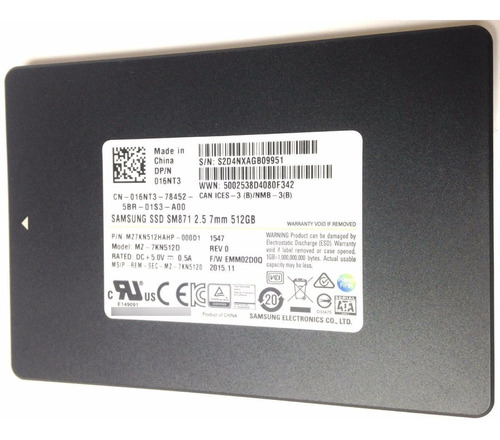 Disco Ssd Samsung Sm871 512gb  Para Laptop Mac iMac 16nt3