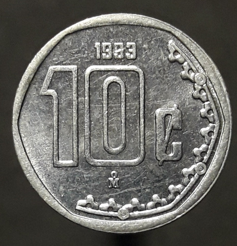 Moneda Mexico  10 Centavos 1993 Nuevo Peso 