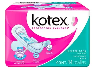 Kotex Toalla Femenina Ultra Delgada Con Alas