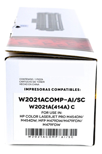 4 Pza Toner Nuevo W2021a Cc Compatible Con M455dn Cian