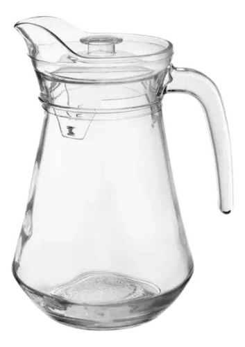 Jarra De Vidro Com Tampa Plástica 1,6l Line