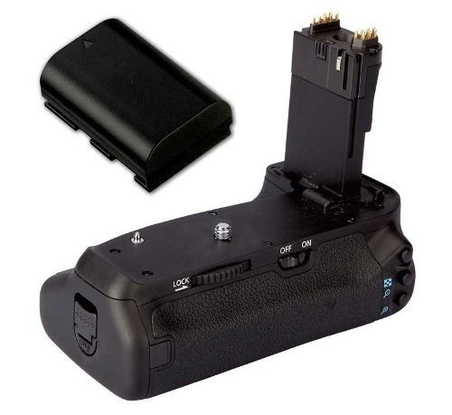 Battery Grip De Bateria Para Canon Eos 70d + Bateria Lp-e6