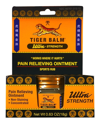 Pomada Tiger Balm Ultra Strength 18 g Extra Forte - Imp Usa