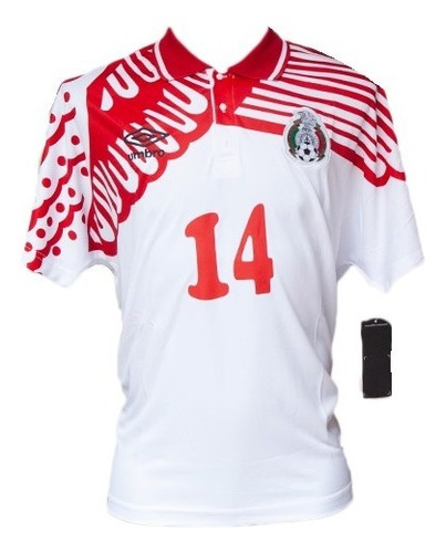 Jersey Selección México Joaquín Del Olmo #14 Mundial Usa 94