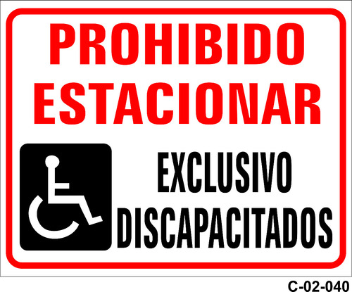 Cartel Chapa Prohibido Estacionar 22x28c Señaletica C-02-040