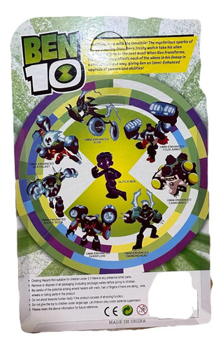 Muñeco Ben 10 Fuego Figura Articulada 10 Cm