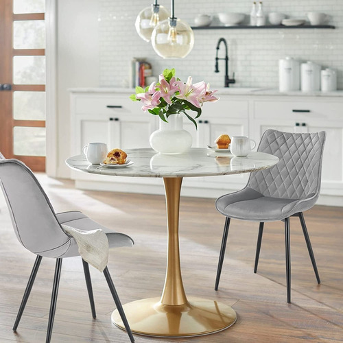 Set De 2x Sillas Comedor Greta Gris Modelo B3078-1