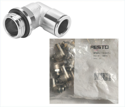 Racor Roscado Npqm-l-g18-q4-p10 558708 Festo Paq. 10 Pzas.