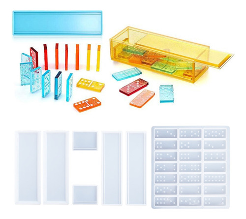Juego De Moldes De Silicona Para Dominó Hechos A Mano