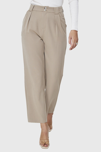 Pantalón De Vestir Rayas Khaki Nicopoly