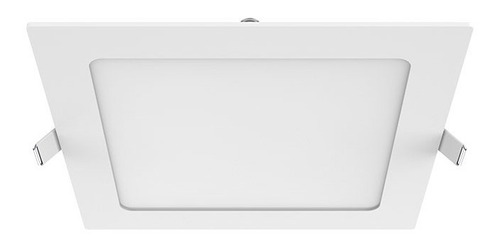 Panel Plafon Led Embutir 12w Slim - Cuadrado Color Blanco
