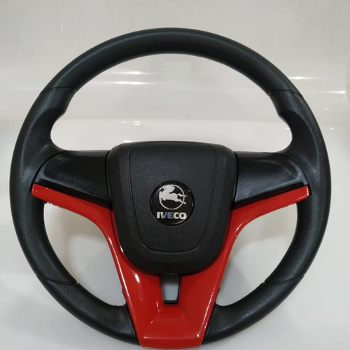 Volante Esportivo Cruze Vermelho 37cm Van Iveco Daily 2000