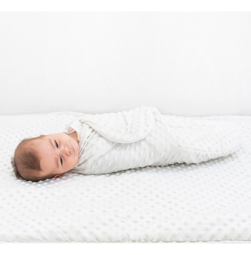 Manta Para Bebe Envolvente Ultra Suave Velcro Ivory