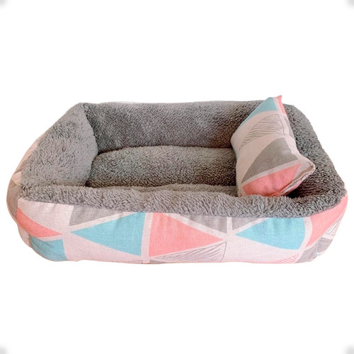 Cama Colchon Perro Gato Mas Almohada Rectangular - Otec