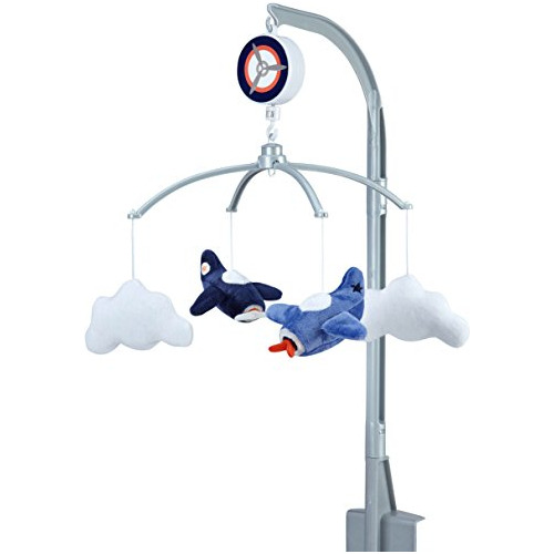 Take Flight Airplane/cloud Nursery Crib Móvil Musical,...