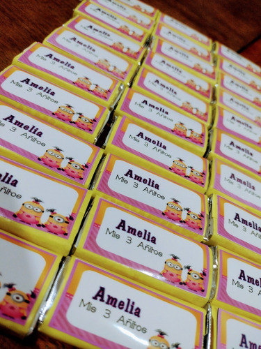 Minions Amarillos Candy Bar - 10 Chicos/70 Golosinas !