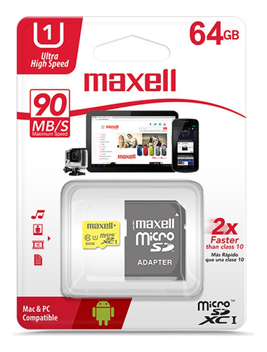 Tarjeta De Memoria Maxell Microsd 64gb Uhs-i