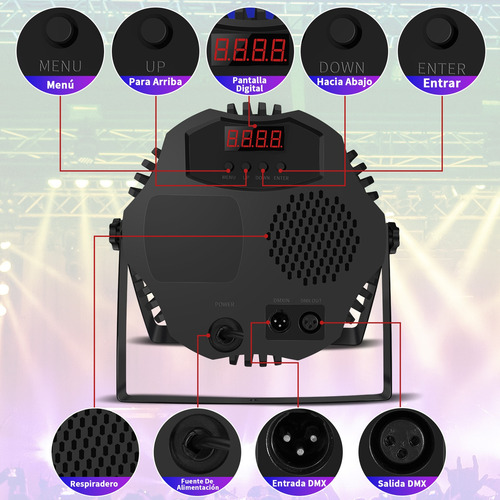 Cañon De Leds Rgb Rhythmic Audio Dmx Todo Colo 60x3w