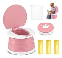 Comprar Orinal Portátil, Asiento De Orinal Plegable Para Viajes De Niños, Asiento De Inodoro De Entrenamiento Para Niños, Inodoro De Emergencia, Orinal Portátil Para Viajes De Niños Pequeños Para Coche