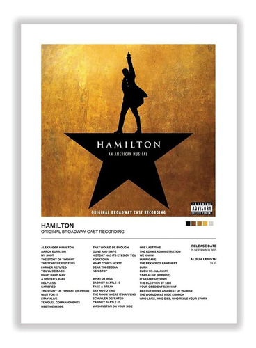 Póster De Grabación Del Elenco De Hamilton Broadway, Póster 