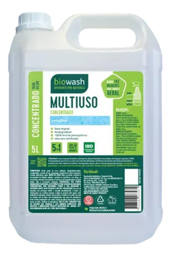 Multiuso Concentrado Sensitive Biodegradável Biowash 5l
