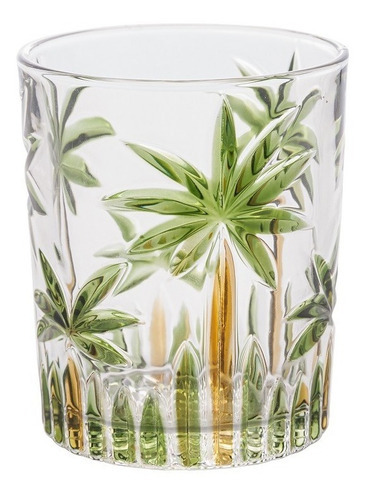 Jogo Com 6 Copos Em Cristal Wolff Palm Tree 340ml Cor Transparente