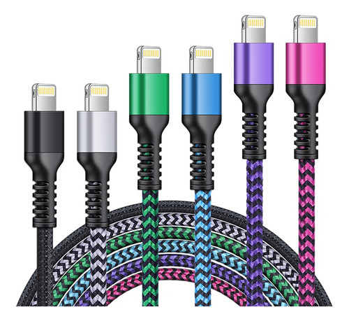 Cargador Para iPhone [6 Pies Paquete De 6 Pies) Cable Lightn