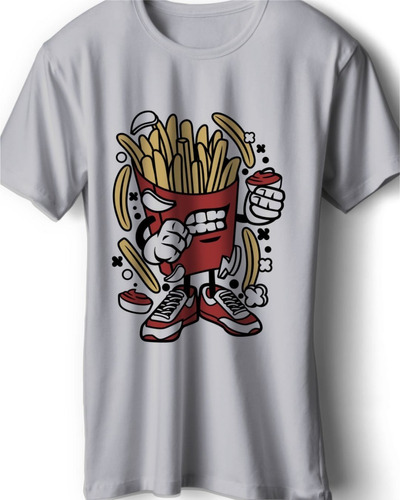 Remera Hombre Personalizada Sublimada Papas Fritas - 0806