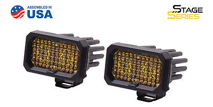 Stage Series 2 Inch Led Pod Pro Yellow Flood Standard Wi Vvc