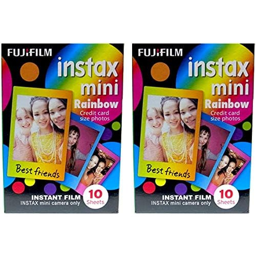 Instax Mini Instant Rainbow Film, 10 Hojas, Juego De 2 ...