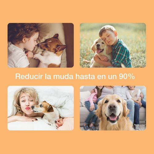 Cepillo Peine Deslanador Perro Gato Para Quita Pelo 2 En 1 Color Naranja