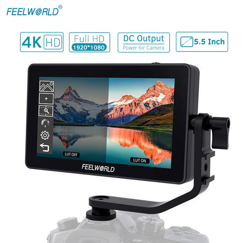 Imagen 2 de 6 de Kit De Monitor Feelworld F6 Plus De 5.5in P/montar En Cámara