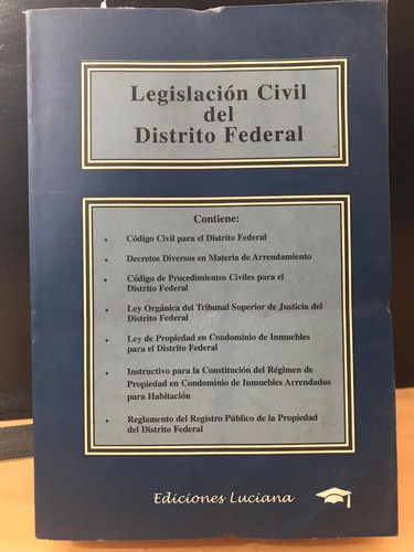 Legislacion Civil Del Distrito Federal