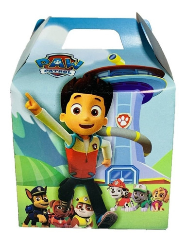 Caja Feliz Carton Cotillon Cajita Paw Patrol Niño 12 Und