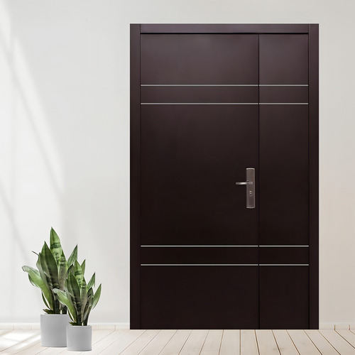 XE Seguridad puerta de seguridad XE Quatro Con Fijo S5 130-213 apertura izquierda 100% acero color chocolate